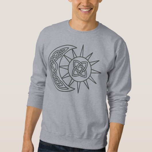 Sweatshirt Unisex de cuisine solaire et lune celtique (Devant)