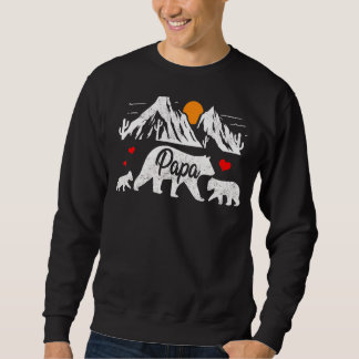 Sweatshirt Unisex Papa Bear Présente Pour Hommes Femmes Jeune
