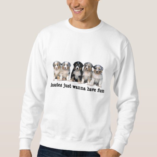 Sweatshirt unisexe de chiots australiens de berger (Devant)