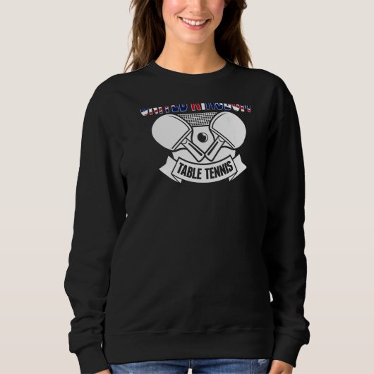 Sweatshirt United Kingdom Table Tennis  Support British Ping  (Devant)