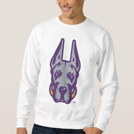 Sweatshirt Université d'Albany Chef de la mascotte Great Dane (Devant)