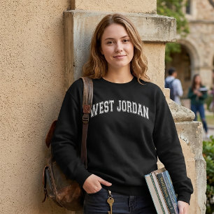 Sweatshirt Université de WEST JORDAN de style américain Colle