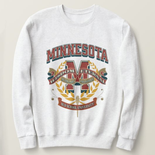 Sweatshirt University of Minnesota state vintage  (Design devant)
