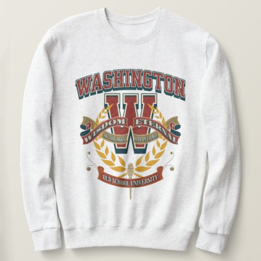 Sweatshirt University of Washington varsity letter W (Design devant)