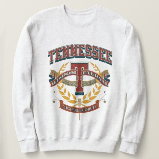 Sweatshirt University Tennessee varsity letter T (Design devant)