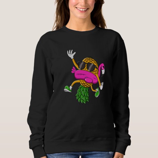 Sweatshirt Upside Down Pineapple Swinger Flamingo for Men Wom (Devant)