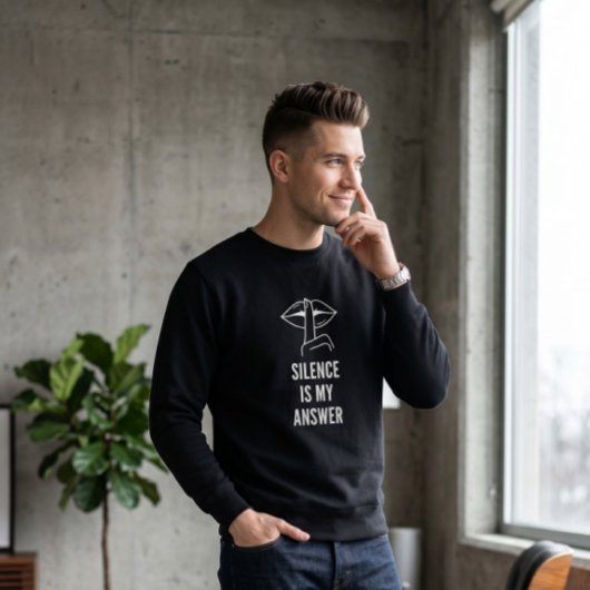 Sweatshirt Urban Edge Silence Is My Answer Blanc Typographiqu