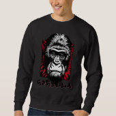 Sweatshirt Urban Gorilla Ape Monkey Face Graffiti Tattoo Sty (Devant)