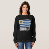 Sweatshirt Uruguay Drapeau Grunge Souvenir Vintage Uruguay (Devant entier)