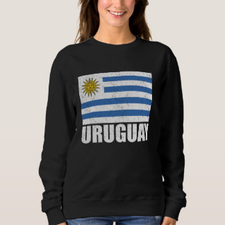 Sweatshirt Uruguay Drapeau Grunge Souvenir Vintage Uruguay