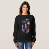 Sweatshirt Us American Flag Emt Firefighter Emergency Medical (Devant entier)