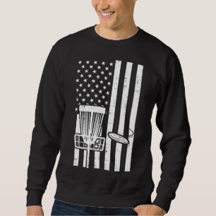 Sweatshirt US Drapeau Golf Vintage Patriotique Frisbee Golfin