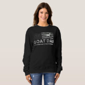 Sweatshirt Us Flag Goat Dad apparel Farming tee for Dad Goat  (Devant entier)