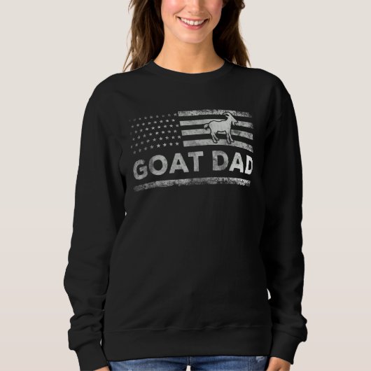 Sweatshirt Us Flag Goat Dad apparel Farming tee for Dad Goat  (Devant)