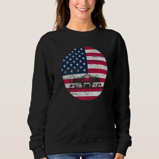 Sweatshirt US Flag Patriot Formula Racing Lovers Car Fan Prem (Devant)