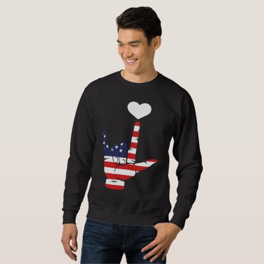 Sweatshirt US Love Symbol ASL (Devant entier)