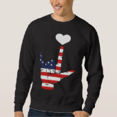 Sweatshirt US Love Symbol ASL (Devant)