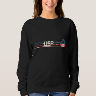 Sweatshirt US Team Curling Rock Jer Sey Sport Vintage hiver