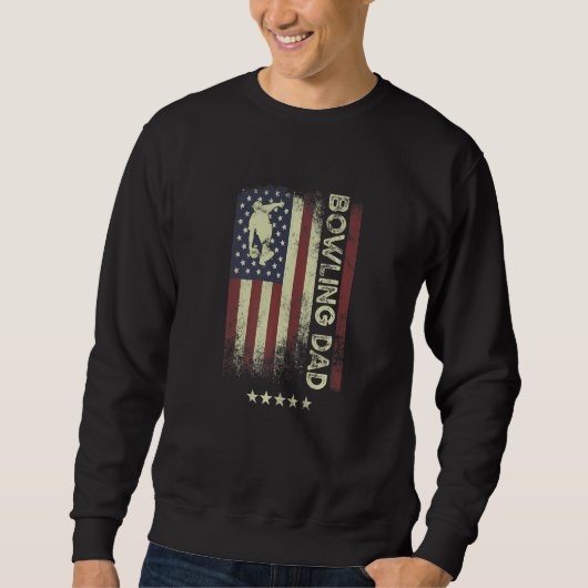 Sweatshirt USA American Flag  Bowling Dad  1 (Devant)