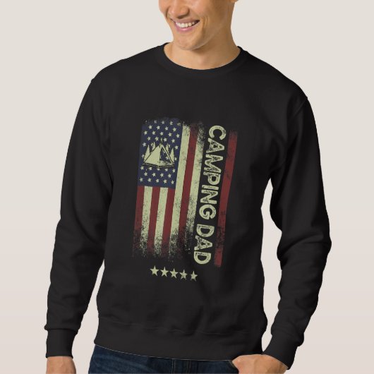 Sweatshirt USA American Flag  Camping Dad 1 (Devant)