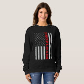 Sweatshirt USA American Flag Drop Loads Turck Driver Trucker  (Devant entier)