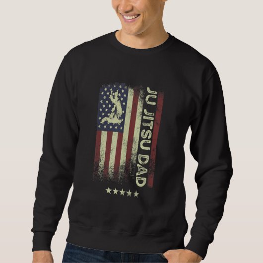 Sweatshirt USA American Flag  Jiu Jitsu Dad 1 (Devant)