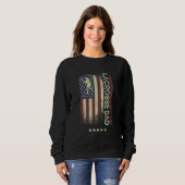 Sweatshirt USA American Flag  Lacrosse Dad 1 (Devant entier)