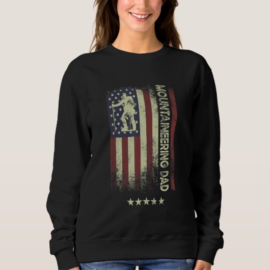 Sweatshirt USA American Flag Mountaineering Dad 1 (Devant)