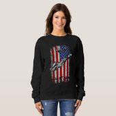 Sweatshirt Usa American Flag Skydiving 4th Of July (Devant entier)