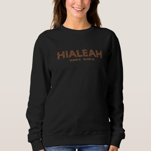 Sweatshirt USA City Coordinates - US Hialeah Premium (Devant)