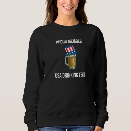 Sweatshirt USA Drinking Team Proud Member Drinkers 1 (Devant)