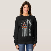 Sweatshirt USA Flag 4th of July Sport Stacking cups speed cup (Devant entier)