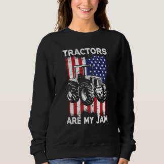Sweatshirt USA Flag America Farm Tractor Farming Life Farmer