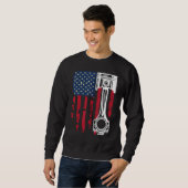 Sweatshirt USA Flag Auto Repairman Car Mechanic Wrench Worksh (Devant entier)