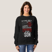 Sweatshirt USA Flag Fireman He Is Not Just A Firefighter He I (Devant entier)
