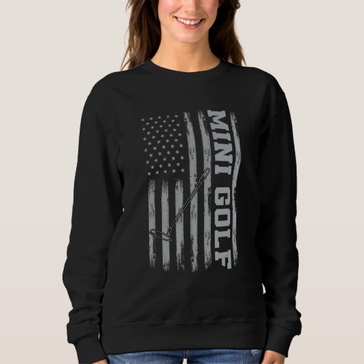 Sweatshirt USA Flag Mini Golf Outfit Minigolf America (Devant)