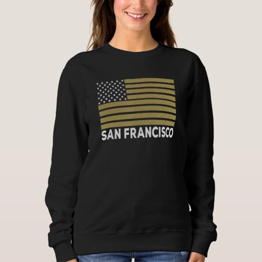 Sweatshirt USA Flag San Francisco Dark Red & Maroon San Franc (Devant)