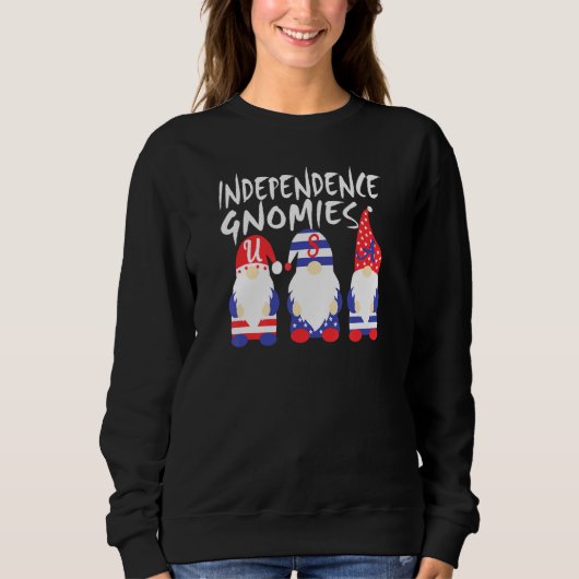Sweatshirt Usa Independence Day Gnomes Pride 4 juillet Desi (Devant)