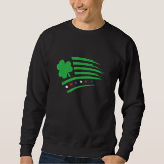 Sweatshirt USA Irish Flag  Clover Shamrock  Ireland America