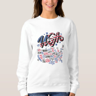 Sweatshirt USA Map Etats-Unis Amérique Amérique