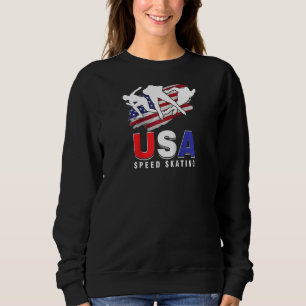 Sweatshirt Usa Patinage de glace Patinage de vitesse patinage