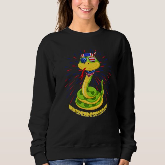 Sweatshirt Usa Patriotic Snake   (Devant)