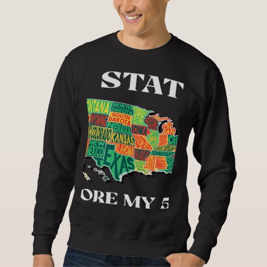 Sweatshirt USA Travel Visit 50 States Map 1 (Devant)