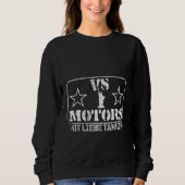 Sweatshirt V8 engine, US car, driver machine mechanic lover (Devant)