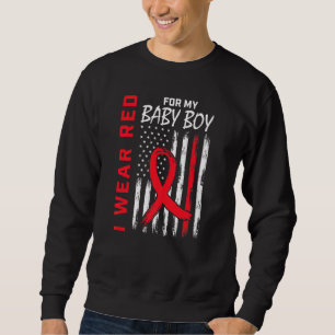 Sweatshirt Va pour le fils rouge Bébé garçon Maladie cardiaqu