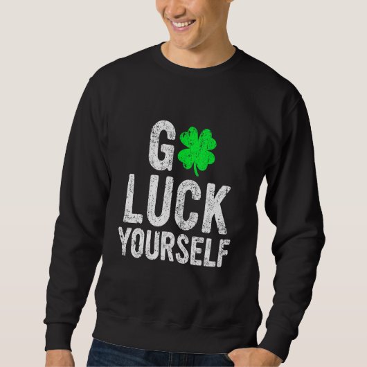 Sweatshirt Va T'Amuser Drôle Jour de la St Patrick Iris Vinta (Devant)