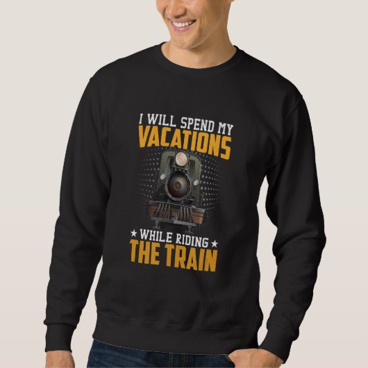 Sweatshirt Vacances à cheval Train Trains Génie graphique (Devant)