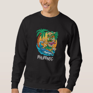 Sweatshirt Vacances de surf Tiki aux Philippines pour hommes