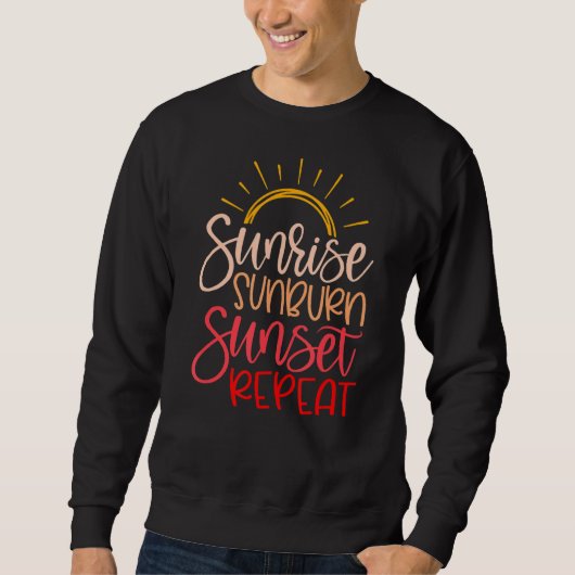 Sweatshirt Vacances d'été Plage Sunrise Sunburn Sunset Repe (Devant)