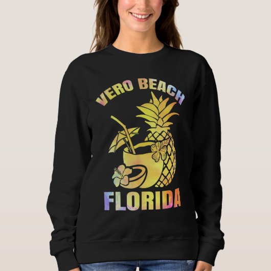 Sweatshirt Vacances d'été Retro Sunset Floride Vero Beach 1 (Devant)
